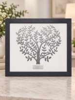 Engraved 25th Anniversary Gift Silver Heart Family Tree Frame